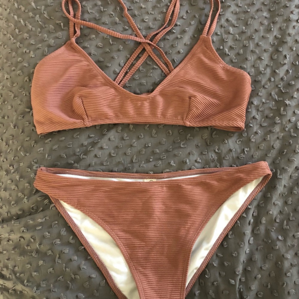Worn Once! CUPSHE Taupe Bikini